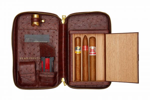 THE MERSIR Luxury Full-Grain Leather Cigar Case